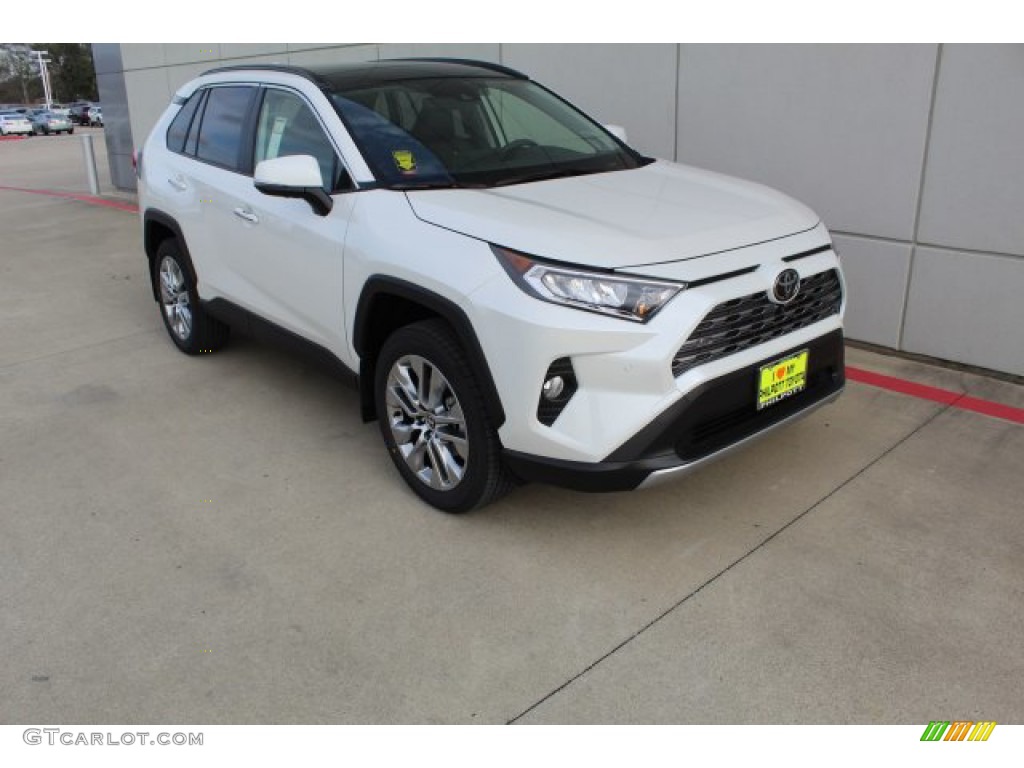 2020 RAV4 Limited - Blizzard White Pearl / Black photo #2
