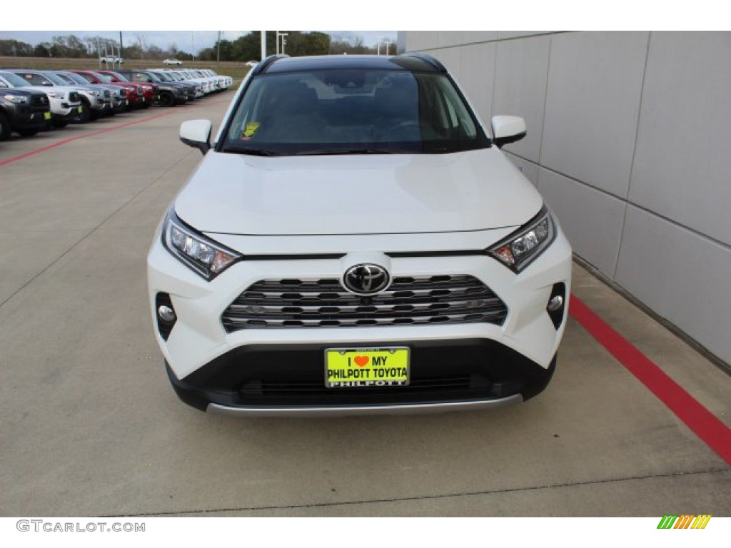 2020 RAV4 Limited - Blizzard White Pearl / Black photo #3