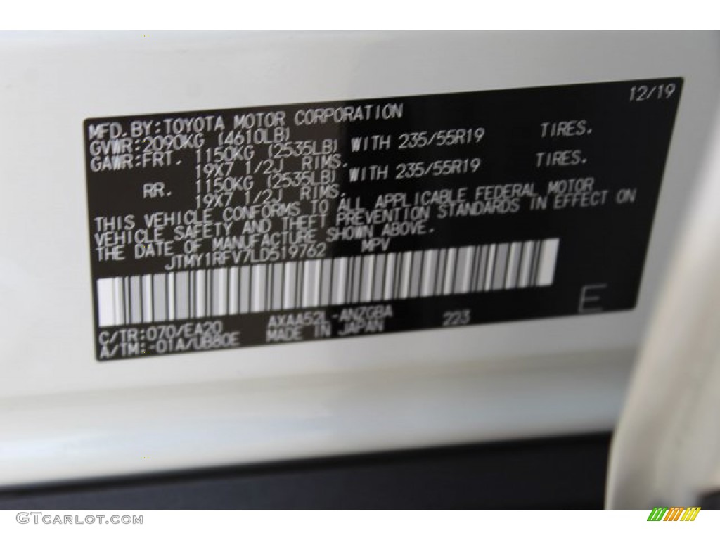 2020 RAV4 Limited - Blizzard White Pearl / Black photo #26