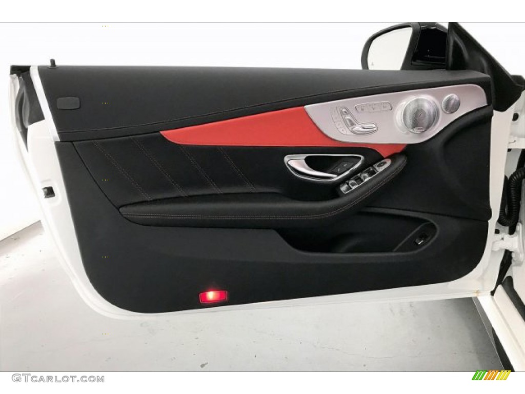 2020 Mercedes-Benz C AMG 63 S Cabriolet Red Pepper/Black Door Panel Photo #137124024