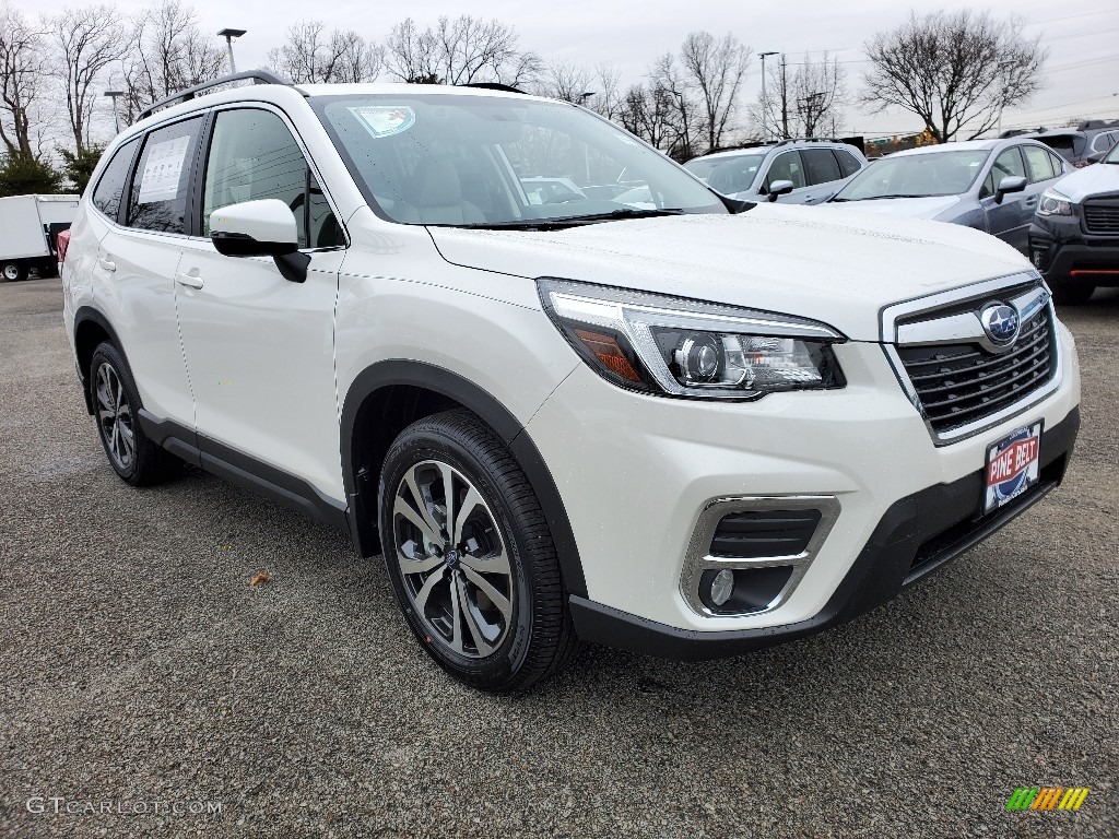 2020 Forester 2.5i Limited - Crystal White Pearl / Gray photo #1