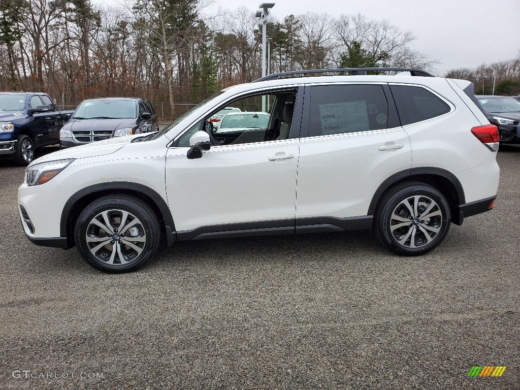 Crystal White Pearl 2020 Subaru Forester 2.5i Limited Exterior Photo #137124918