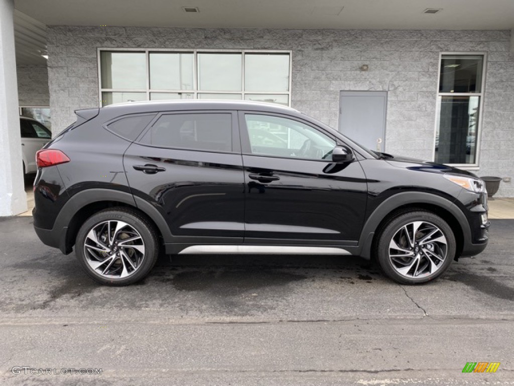 Black Noir Pearl 2020 Hyundai Tucson Sport AWD Exterior Photo #137125188