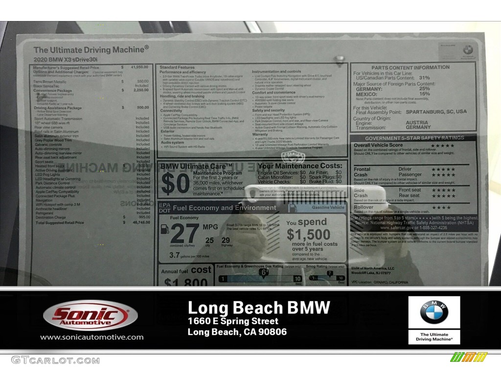 2020 X3 sDrive30i - Terra Brown Metallic / Black photo #10