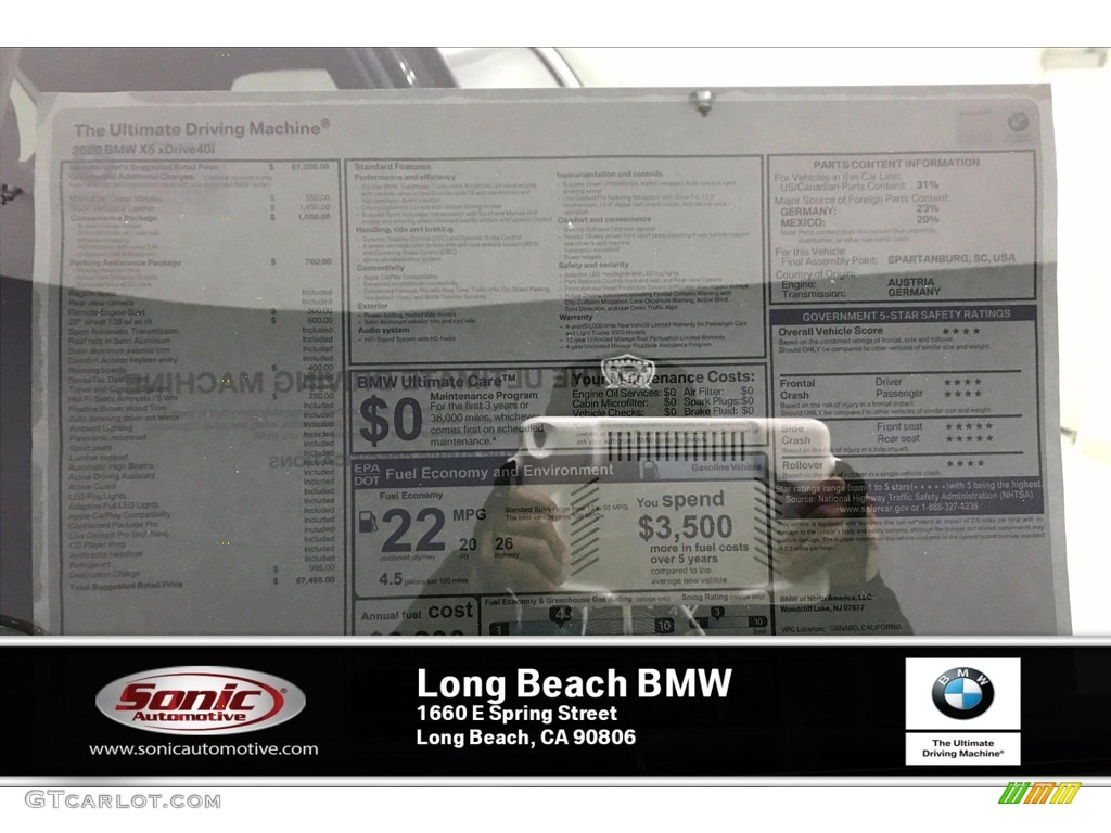 2020 X5 xDrive40i - Manhattan Metallic / Black photo #10