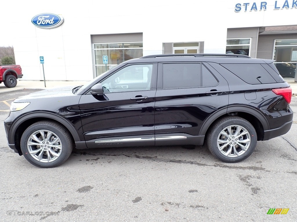 2020 Explorer XLT 4WD - Agate Black Metallic / Ebony photo #2