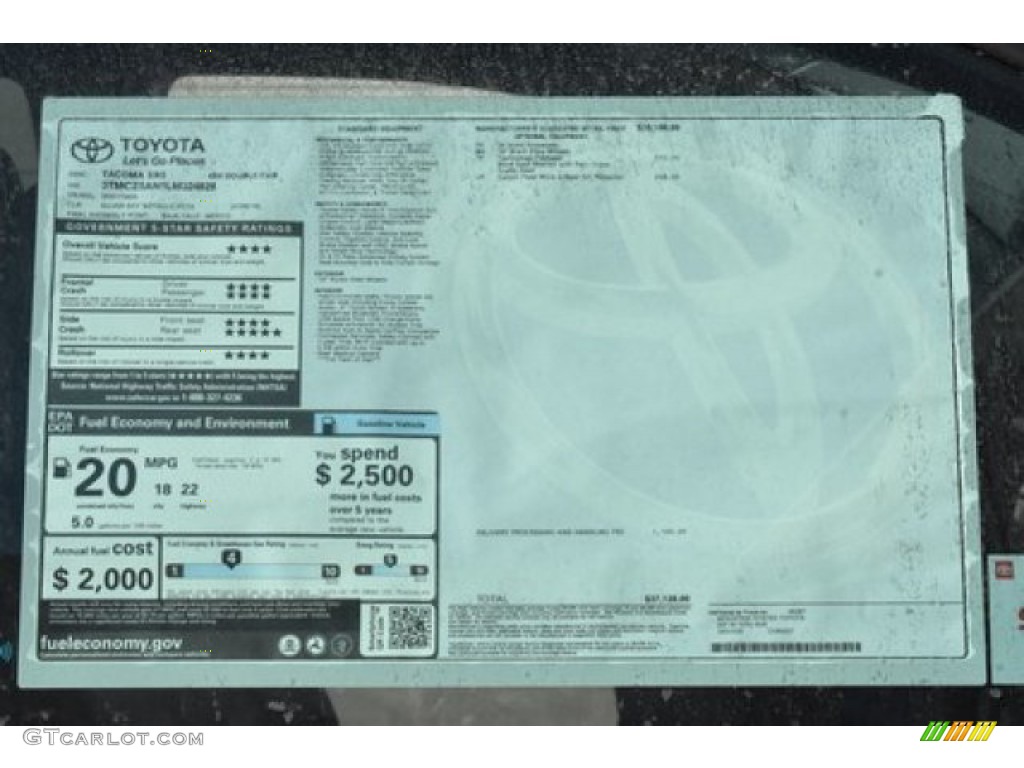 2020 Tacoma SR5 Double Cab 4x4 - Silver Sky Metallic / Cement photo #10