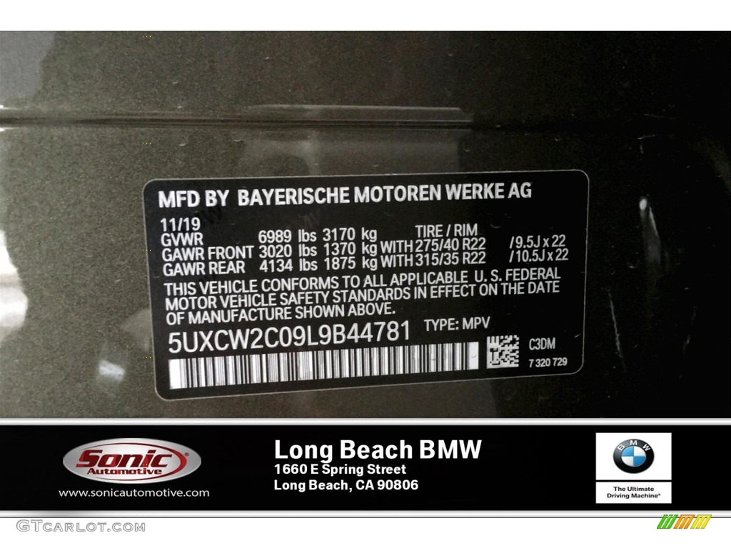 2020 X7 xDrive40i - Manhattan Green Metallic / Black photo #11