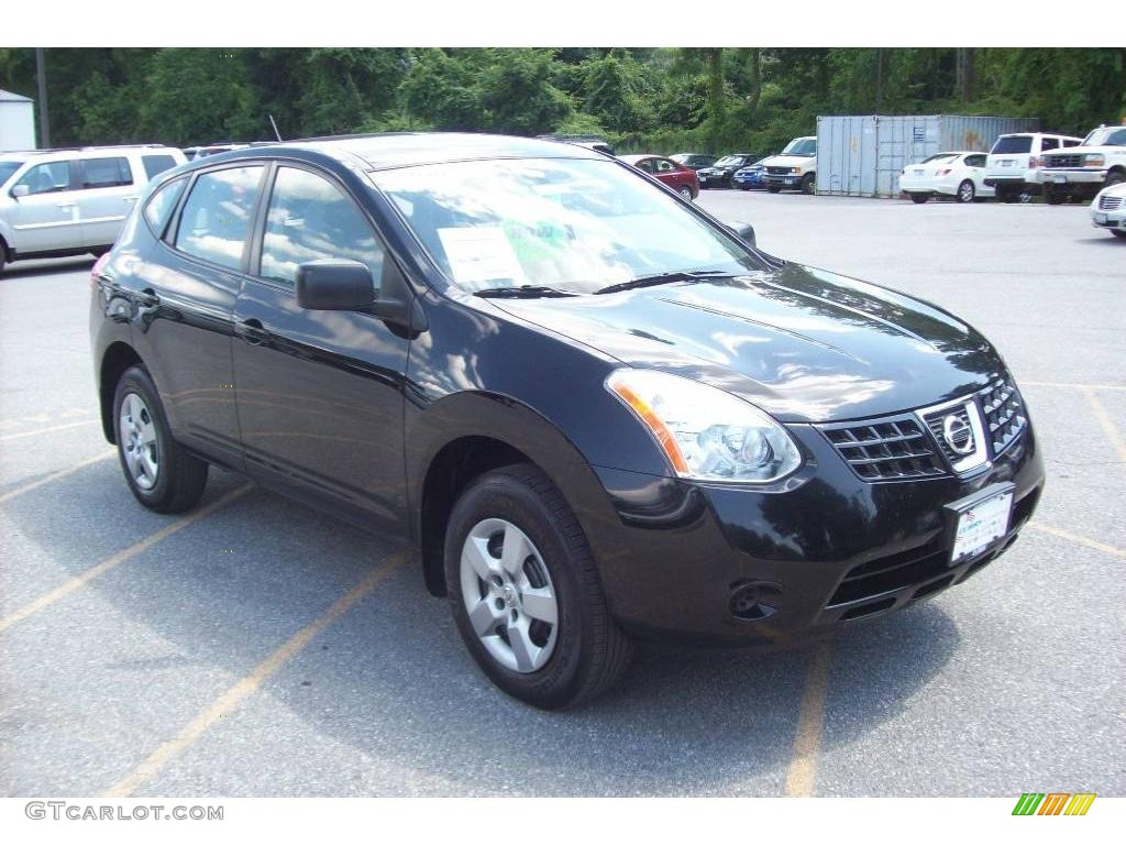 2008 Rogue S AWD - Wicked Black / Gray photo #1