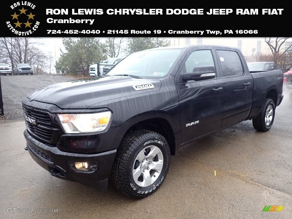 2020 1500 Big Horn Crew Cab 4x4 - Diamond Black Crystal Pearl / Black/Diesel Gray photo #1