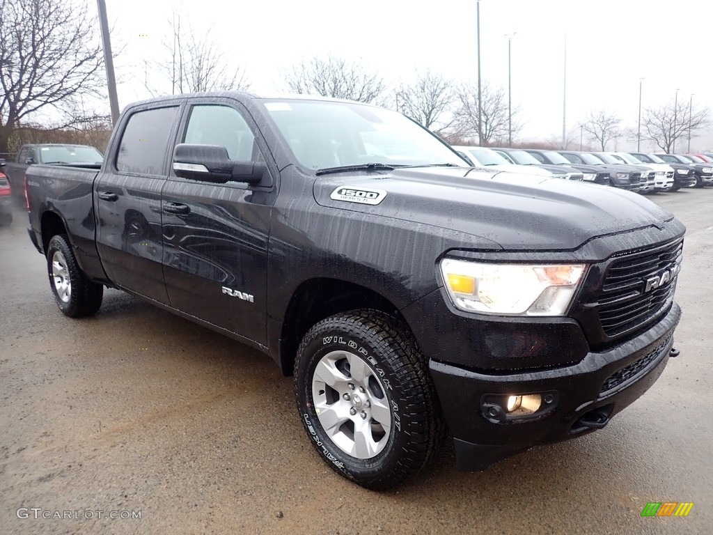 2020 1500 Big Horn Crew Cab 4x4 - Diamond Black Crystal Pearl / Black/Diesel Gray photo #7