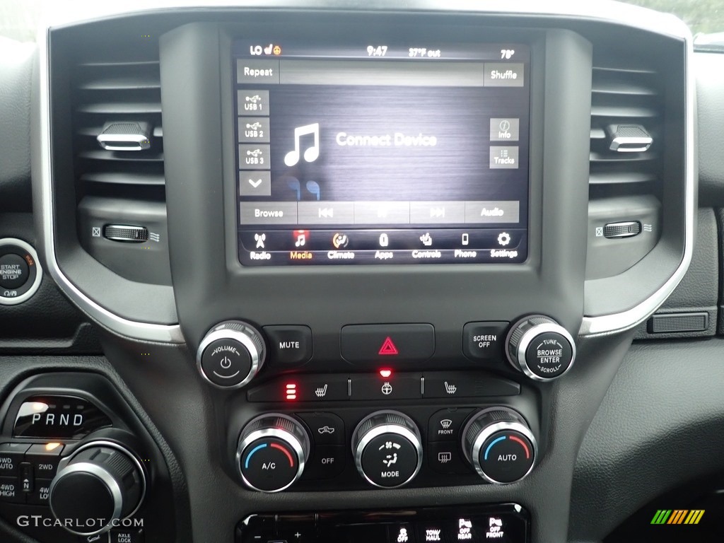 2020 1500 Big Horn Crew Cab 4x4 - Diamond Black Crystal Pearl / Black/Diesel Gray photo #16