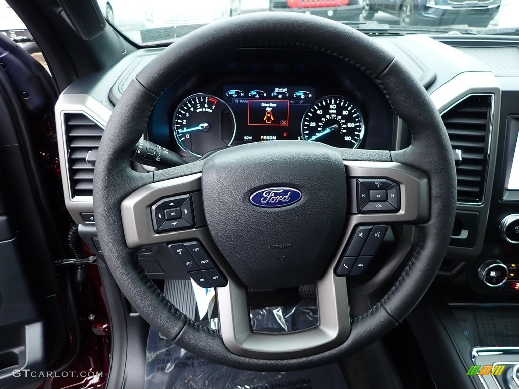 2020 Ford Expedition XLT Max 4x4 Ebony Steering Wheel Photo #137141030