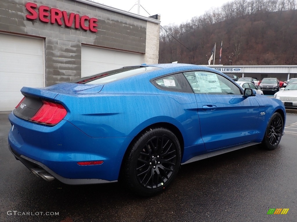 2020 Mustang GT Premium Fastback - Velocity Blue / Ebony photo #2