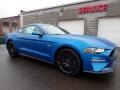 Velocity Blue 2020 Ford Mustang GT Premium Fastback Exterior
