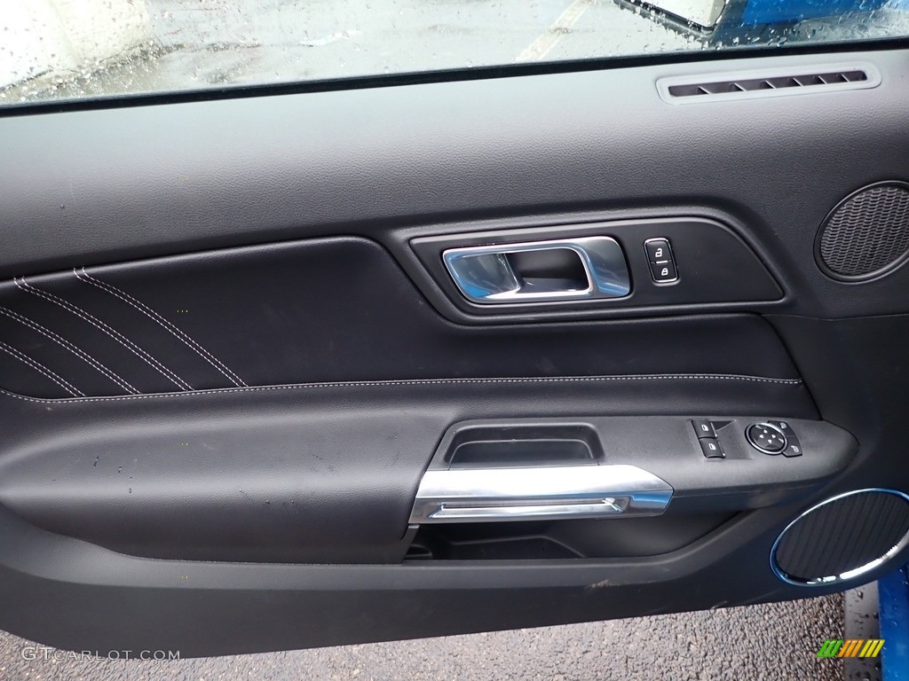 2020 Ford Mustang GT Premium Fastback Ebony Door Panel Photo #137141435