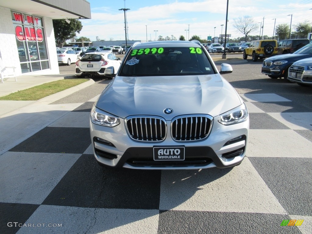 2020 X3 xDrive30i - Glacier Silver Metallic / Black photo #2