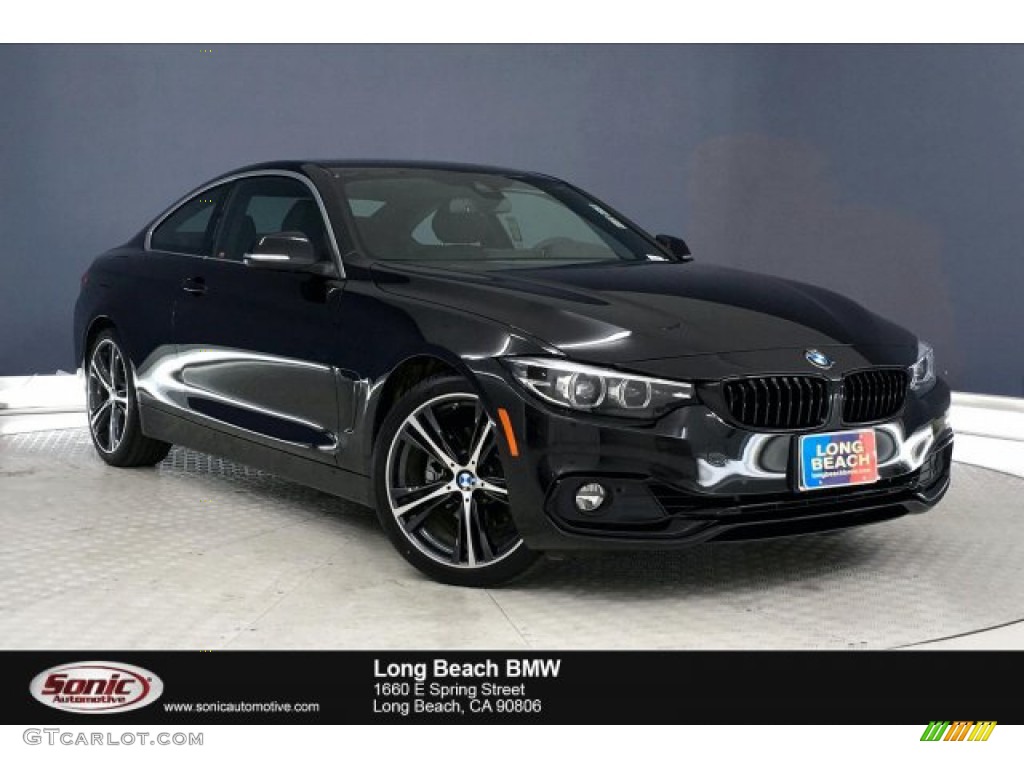 2020 4 Series 430i Coupe - Black Sapphire Metallic / Black photo #1