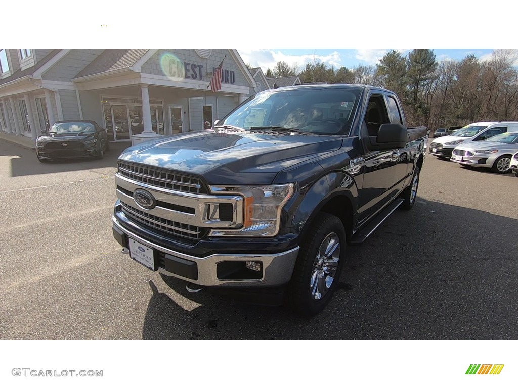 2020 F150 XLT SuperCab 4x4 - Blue Jeans / Medium Earth Gray photo #3