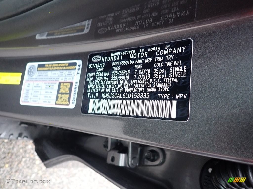 2020 Tucson Limited AWD - Magnetic Force Metallic / Black photo #12