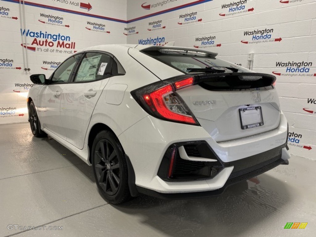 2020 Civic EX-L Hatchback - Platinum White Pearl / Ivory photo #6