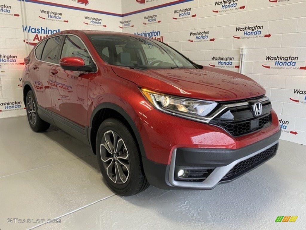 2020 CR-V EX AWD - Radiant Red Metallic / Gray photo #2