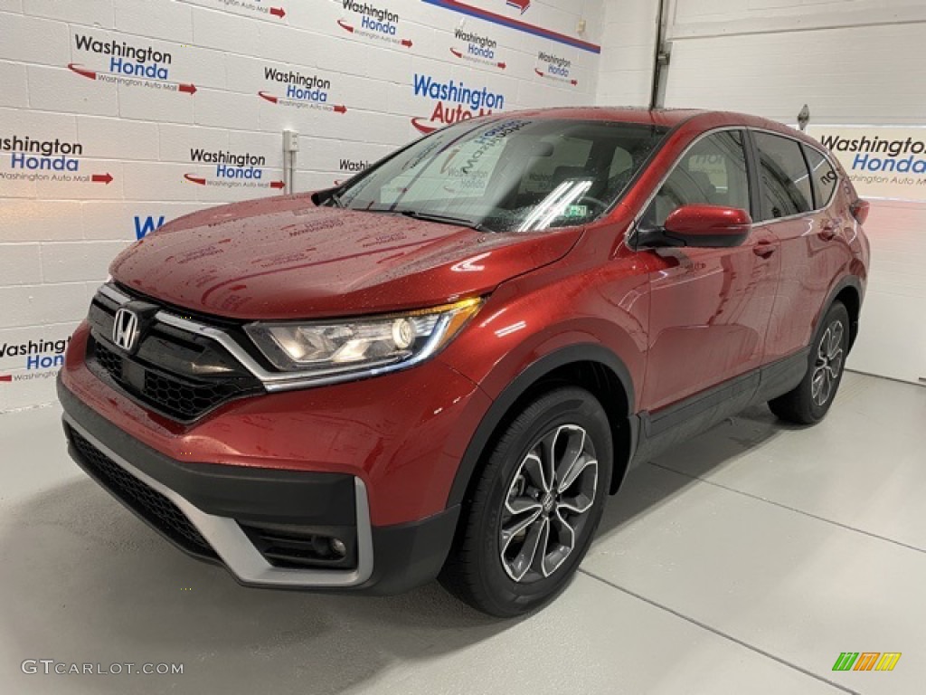 2020 CR-V EX AWD - Radiant Red Metallic / Gray photo #4