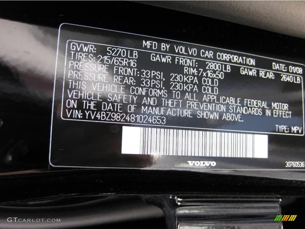 2008 XC70 AWD - Black / Anthracite Black photo #14