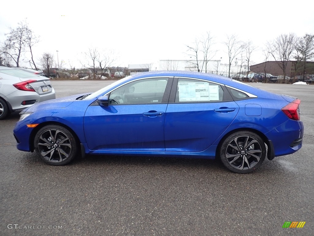 Aegean Blue Metallic 2020 Honda Civic Sport Sedan Exterior Photo #137171038