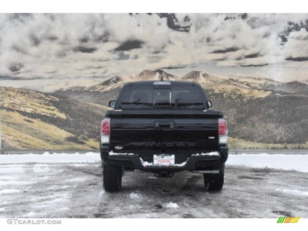 2020 Tacoma TRD Sport Double Cab 4x4 - Midnight Black Metallic / TRD Cement/Black photo #4