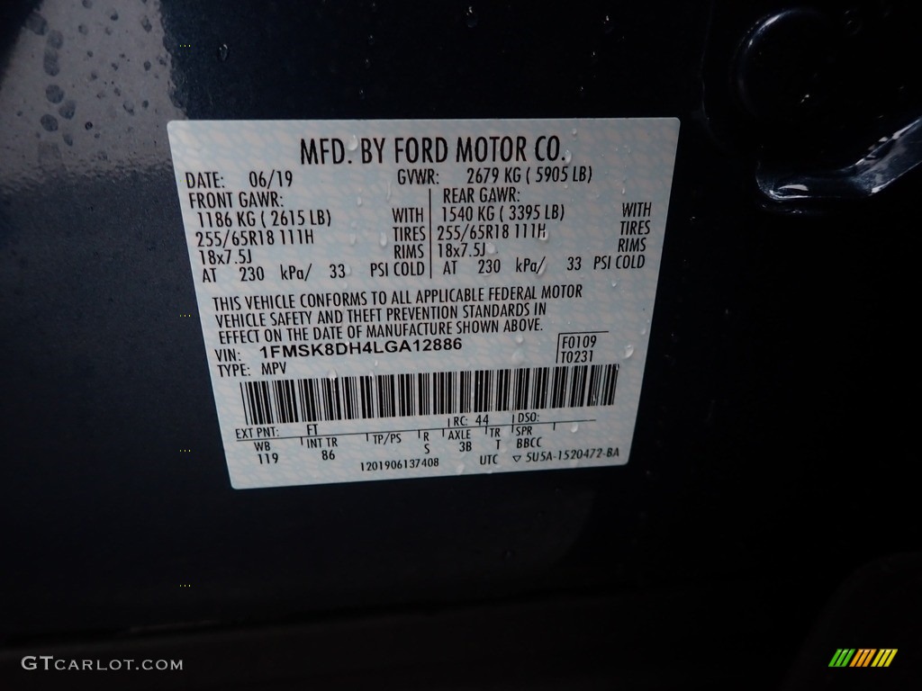 2020 Explorer XLT 4WD - Blue Metallic / Ebony photo #12