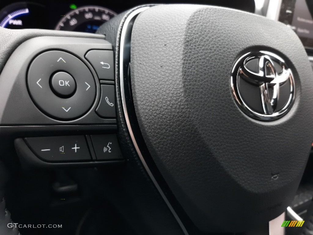2020 Toyota RAV4 XSE AWD Hybrid Black Steering Wheel Photo #137177140