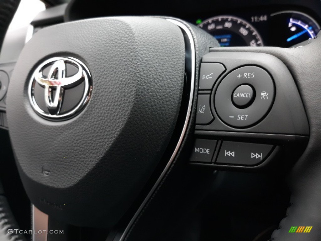 2020 Toyota RAV4 XSE AWD Hybrid Black Steering Wheel Photo #137177143