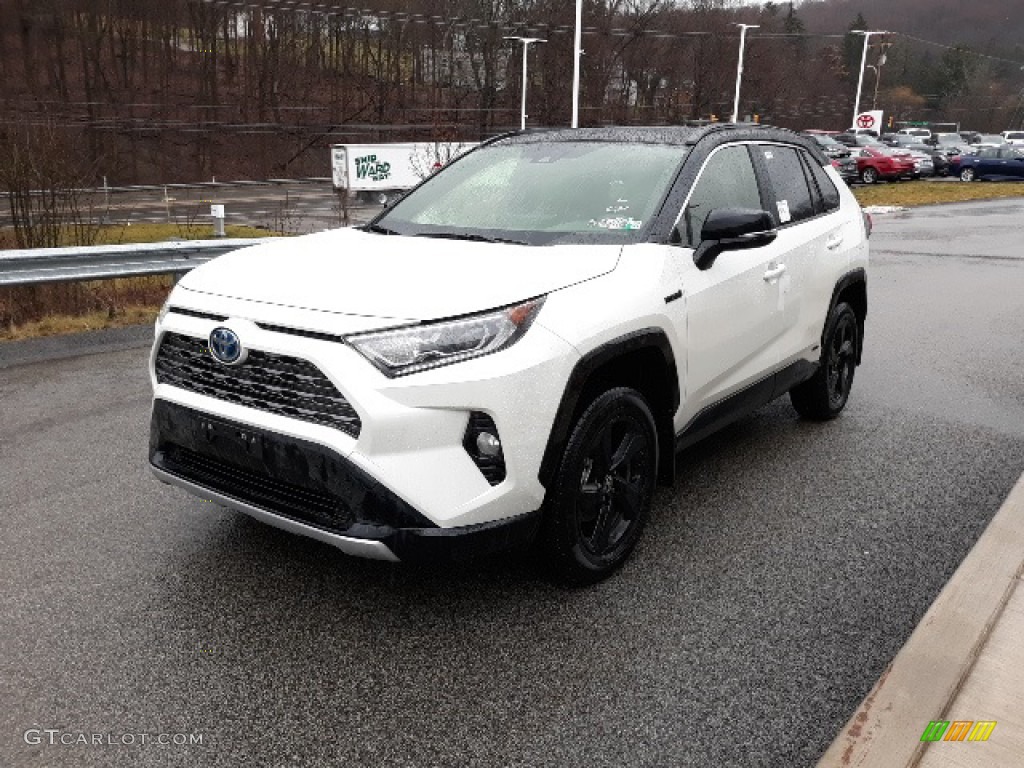 Blizzard White Pearl 2020 Toyota RAV4 XSE AWD Hybrid Exterior Photo #137177254