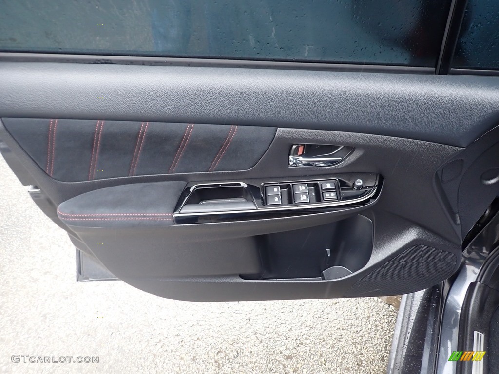 2019 Subaru WRX STI Recaro Black Ultrasuede/Carbon Black Door Panel Photo #137180538