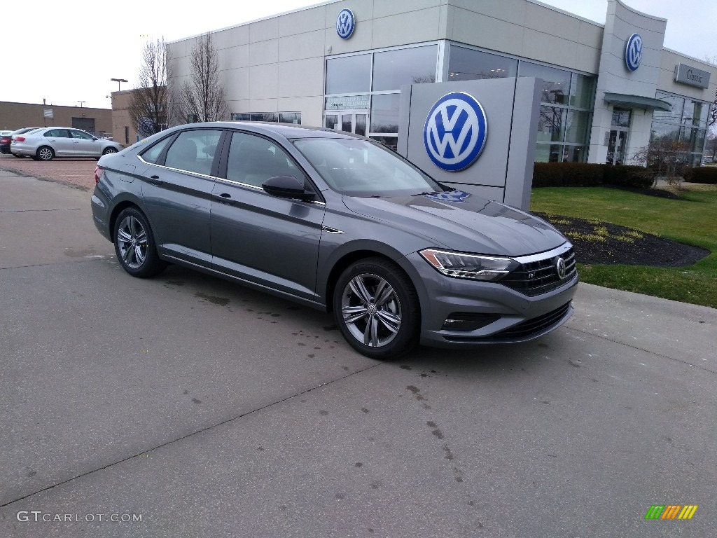 2020 Jetta R-Line - Platinum Gray Metallic / Storm Gray photo #2