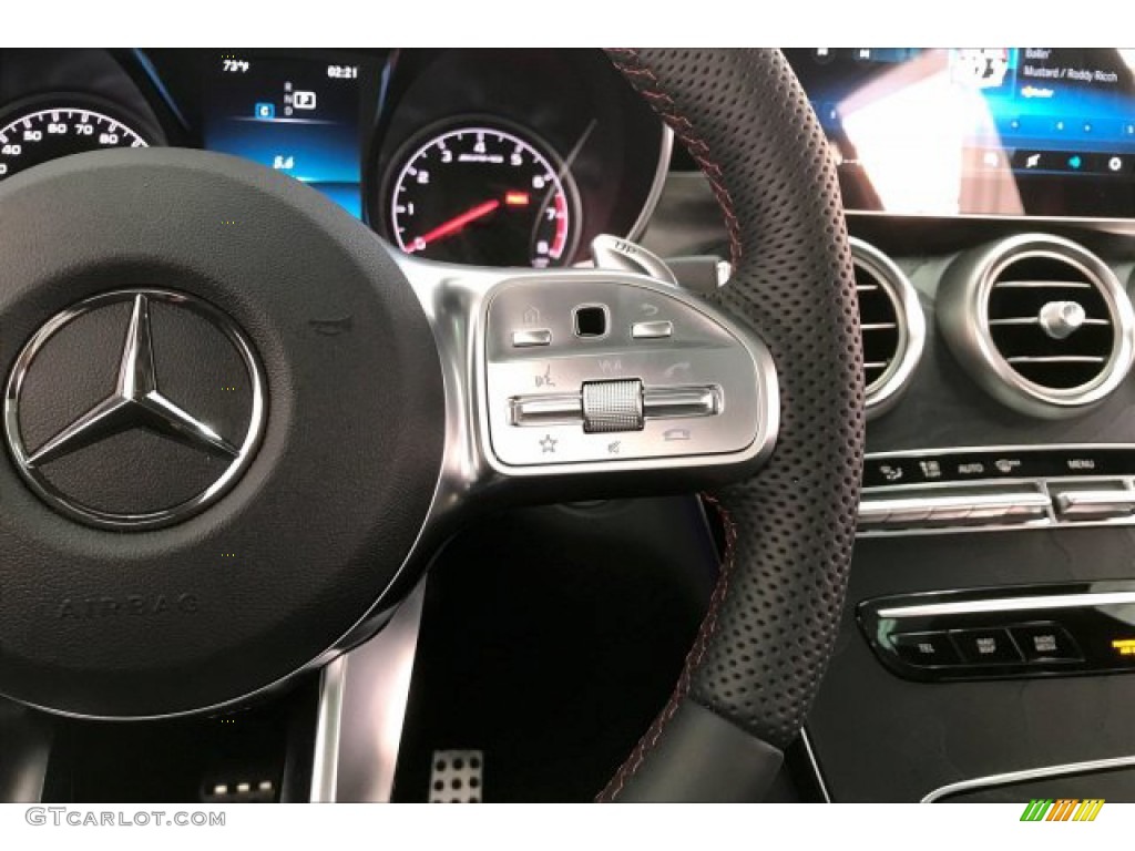 2020 Mercedes-Benz GLC AMG 43 4Matic Black Steering Wheel Photo #137192231