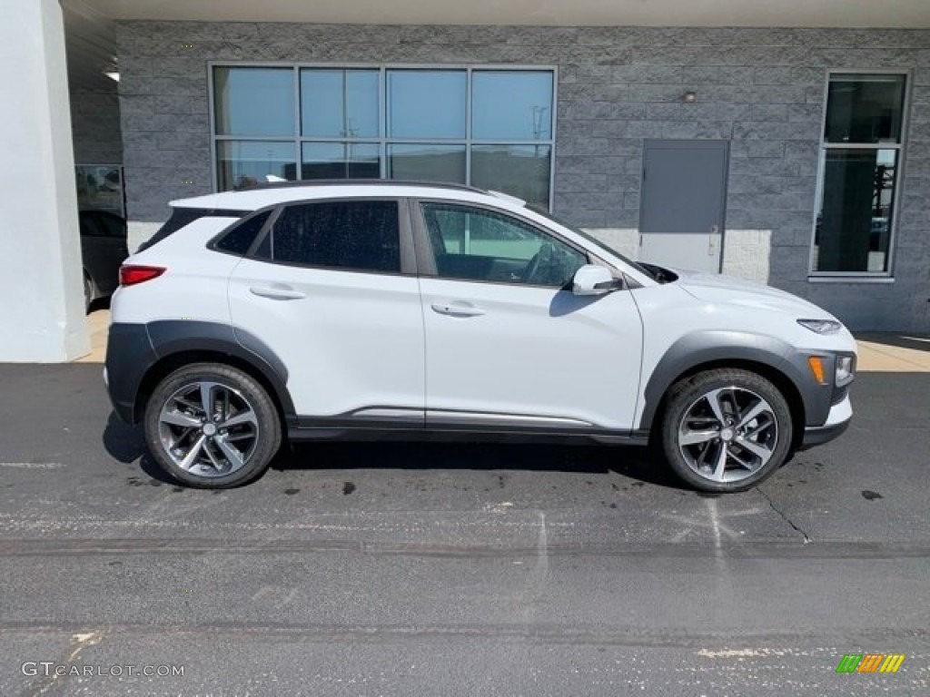 Chalk White 2020 Hyundai Kona Limited AWD Exterior Photo #137192619