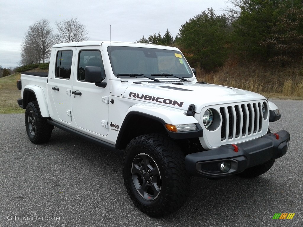 Bright White 2020 Jeep Gladiator Rubicon 4x4 Exterior Photo #137197260