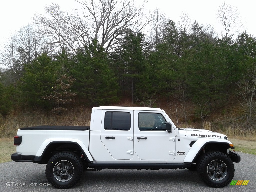 Bright White 2020 Jeep Gladiator Rubicon 4x4 Exterior Photo #137197293