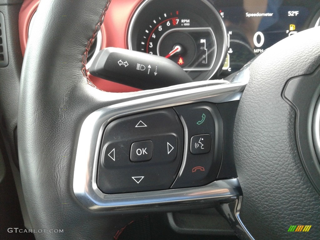 2020 Jeep Gladiator Rubicon 4x4 Black Steering Wheel Photo #137197695