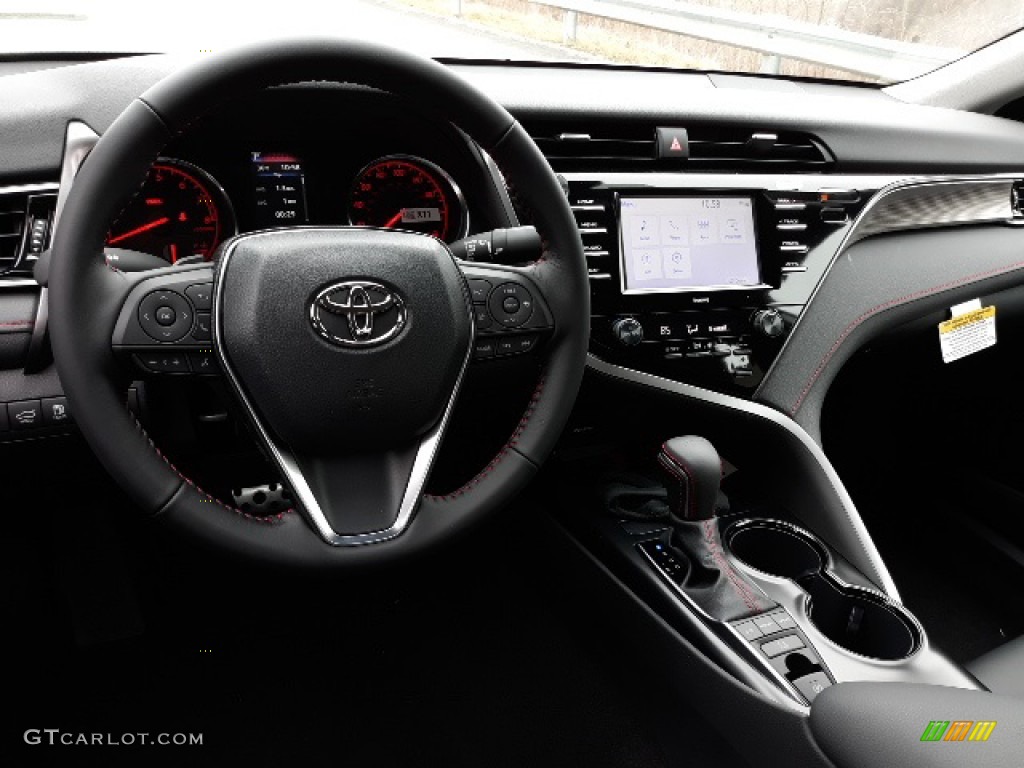 2020 Camry TRD - Wind Chill Pearl / Black/Red photo #3