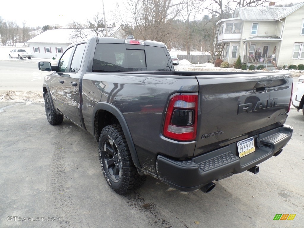 2019 1500 Rebel Quad Cab 4x4 - Granite Crystal Metallic / Black/Red photo #4