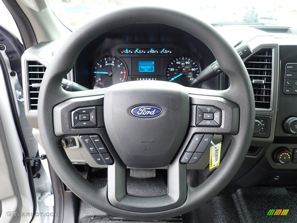 2020 Ford F250 Super Duty XL Crew Cab 4x4 Medium Earth Gray Steering Wheel Photo #137208468