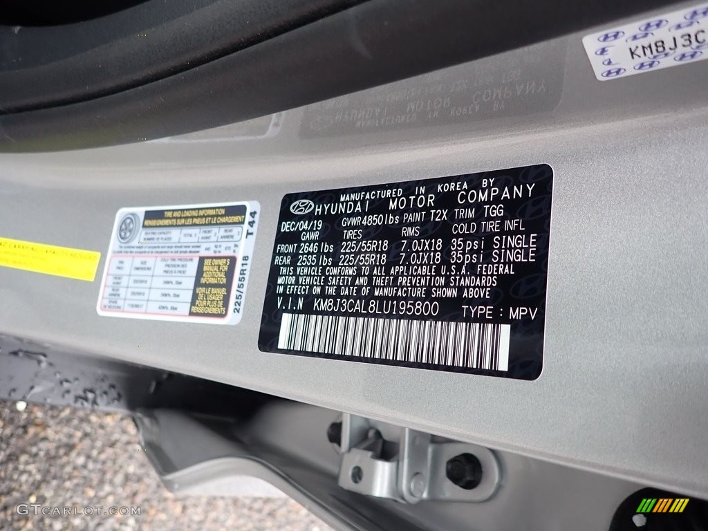 2020 Tucson Color Code T2X for Stellar Silver Photo #137209905