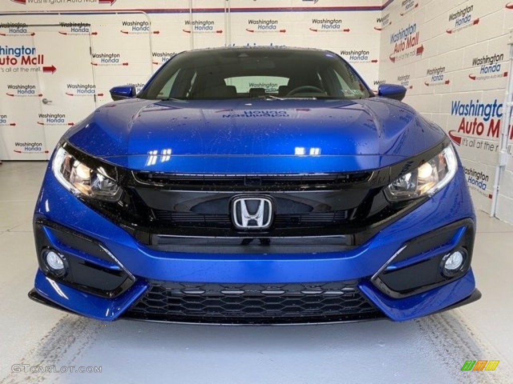 2020 Civic Sport Hatchback - Aegean Blue Metallic / Black photo #3