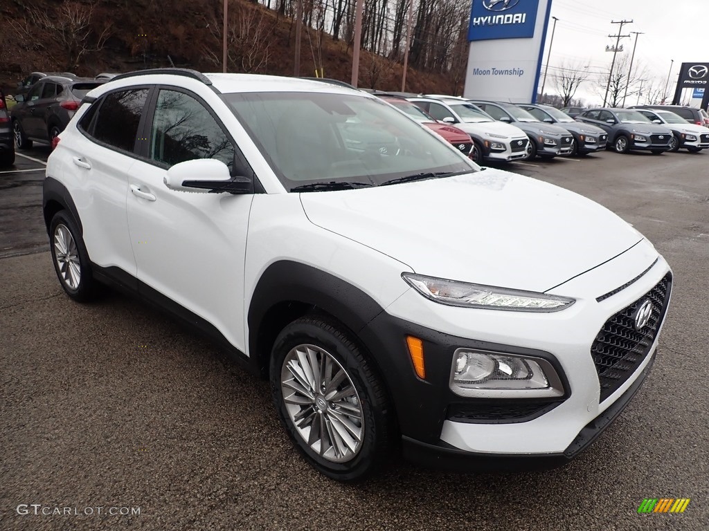 Chalk White 2020 Hyundai Kona SEL AWD Exterior Photo #137212146