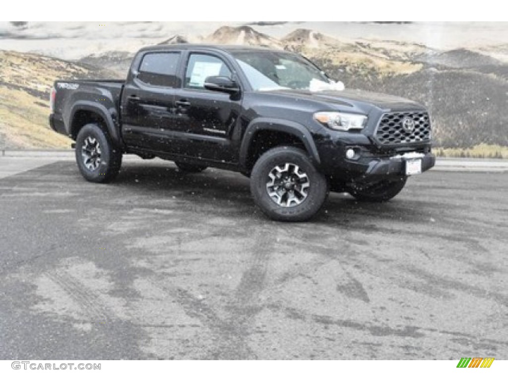 2020 Tacoma TRD Off Road Double Cab 4x4 - Midnight Black Metallic / Cement photo #1