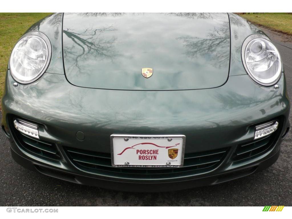 2008 911 Turbo Cabriolet - Malachite Green Metallic / Natural Brown photo #8