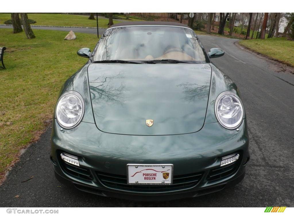 Malachite Green Metallic 2008 Porsche 911 Turbo Cabriolet Exterior Photo #1372168
